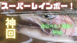 【神回】ニジマス自己新60upが下からBUX(スプーン)を食い上げてきた！ボウズ覚悟からの大逆転！要因はこれだっ！？十勝川水系