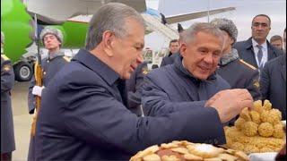 Prezident Shavkat Mirziyoyev Qozon shahrida o'tayotgan BRIKS global sammitida.