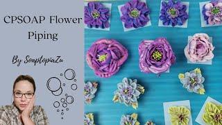 Flower Piping Soap Flowers Purple Hues With Recipe