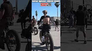 Super Model Biking Venice Beach Boardwalk