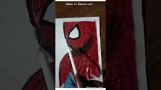 2min vs 2hours spiderman drawing️||Thakudu arts#shorts#art#fyp #viral#spiderman