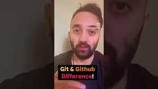 Git vs Github difference #youtubeshorts #shorts