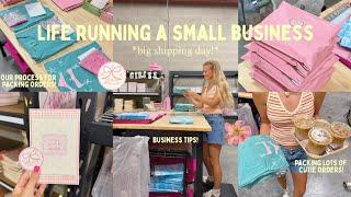 LIFE RUNNING A SMALL BUSINESS VLOG! shipping orders, our process, and tips!