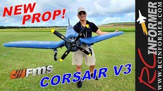 FMS 1700mm CORSAIR V3 New Propeller on 6s & 8s by: RCINFORMER