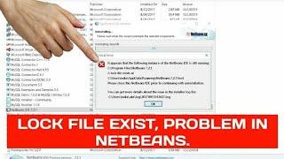 netbeans error lock file exist 2018