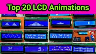 Top 20 Arduino LCD Animation Projects || animation lcd 16x2 || LCD Custom Animation Project