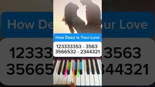 How Deep Is Your Love - Easy Piano Tutorial #shorts #piano #pianotutorial