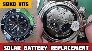 How To Change SEIKO V175 SOLAR Battery | SolimBD | Reloj | Seiko AIR DIVER'S 200M