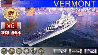  Батя! Линкор "Vermont" X уровень США | WoWS Gameplay / ВоВС replay Gameplay world of warships 2022