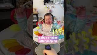 Baby Angie so happy after pooping | cute and funny | Grow with Baby Angie | 六月龄可爱宝宝好开心