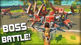 Who Can Destroy the Most Boss Bots? (Scrap Mechanic Multiplayer Gameplay)