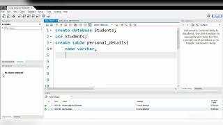 How to Create Database and Table in Mysql Workbench  |Create Table