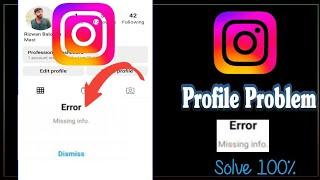 how to fix Instagram profile photo change problem 2023 | error missing info instagram problem