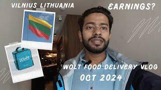 Wolt food delivery | How much I earn | Food delivery in vilnius lithuania | wolt vlog