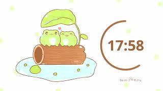 25-minute Timer - Study Timer aesthetic rain with cute frogs #timer #25minute