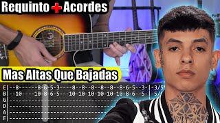 Mas Altas Que Bajadas - Natanael Cano - Requinto + Acordes | TABS | Tutorial Guitarra