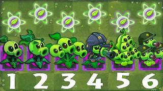 Pvz 3 Challenge - All PEASHOOTERS & Other Plants Power Up vs Gargantuar Zombie