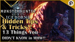 13 Tips and Tricks You DIDN'T KNOW in Monster Hunter World & Iceborne