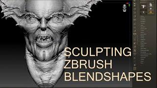 Zbrush  - sculpting blendshapes using layers