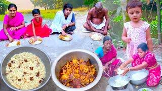 Indian Beautiful Village Life। Daily Morning Routine And First Time Making Lunch Chicken Fried Rice