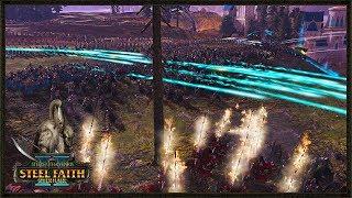 Dark Elves Vs High Elves - Steel Faith Overhaul - Total War: Warhammer 2 Gameplay