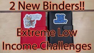 Extreme Low Income Savings Challenges | Introducing 2 New Binders!! | Cash Stuffing | $50