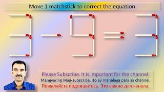 Matchstick Puzzle 3-9=3