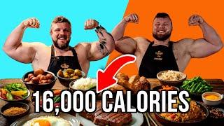 ULTIMATE Strongman 16,000 CALORIES Daily Diet!