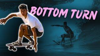 How to Backside Bottom Turn On a Surfskate / Surf Training