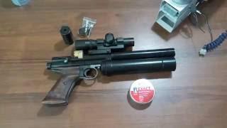 PCP 1377 4.5mm airgun pistol over 300m/s