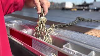 How to properly tie down a chain to the side rail of an Extreme Trailer