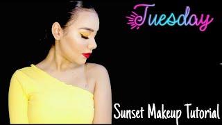 Sunset Makeup Tutorial //Vidya Tips\\2020