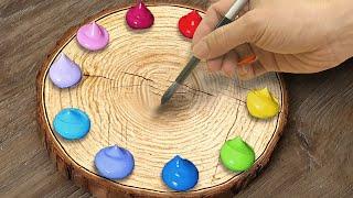 Mind-Blowing Acrylic Painting TRICK: Stunning Autumn Church Scene on Wood | Easy Tutorial