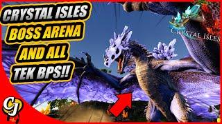 CRYSTAL WYVERN BOSS Showcase + What TEK Bps You Get For KILLING It!! || Ark Crystal Isles!!