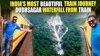 Train journey to DUDHSAGAR FALLS | Kolkata to Goa AMRAVATI Express | SCENIC Train Journey