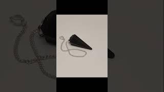 Black Onyx Faceted Pendulum #crystals