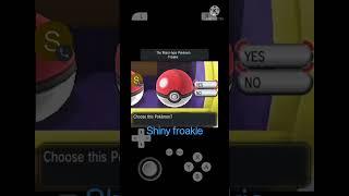 Shiny froakie in the very first reset Pokemon Y gameplay
