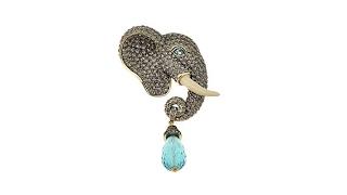Heidi Daus "Large and in Charge" Crystal Elephant Pin