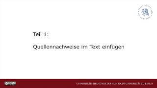 Wissenschaftliches Schreiben III: Quellen- und Literaturverzeichnis in Word erstellen