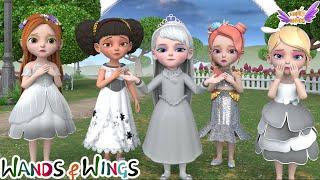 Princess Lost their Colors + Princess Lost her Shoe | Color Song | Princess Songs  - Wands And Wings