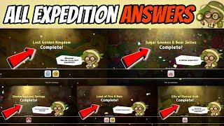 All Olive Cookie's Expedition ANSWERS!  Cookie Run Kingdom