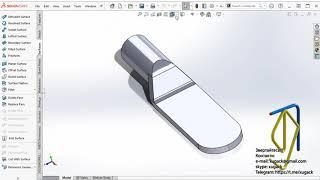 Flattened pipe SolidWorks Сплющений кінець труби в солідкоркс