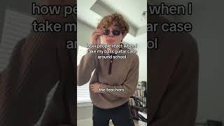 The School Reacting To My Guitar Case #bassist #bassguitar #guitarcase #musician #school #bassplayer
