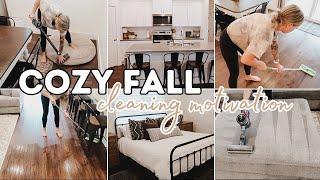 COZY FALL CLEAN WITH ME // cleaning motivation // Fall 2023