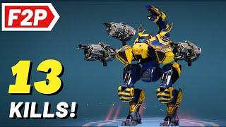 Scorpion and Luchador makes 13 Kills - War Robots Free to Play Gameplay (No Commentary) WR F2P