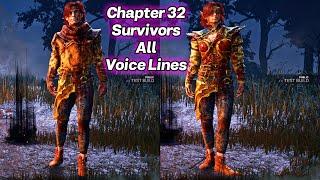 DBD Chapter 32 Survivors | All Voice Lines