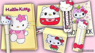 DIY Hello Kitty Stationary Set// Kawaii Sanrio Handmade Back to school Stationary 