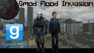 Flood Invasion! Gmod horror, Action Map! With Multiplayer Wolves