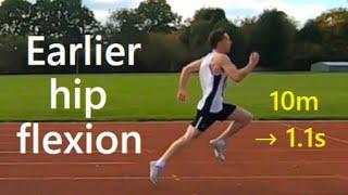 100m Sprint Technique Training Vlog - 6 x 10m Fly Reps With Slow Motion - Sprinting Biomechanics