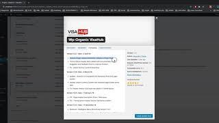 VisaHub Immigration Consulting WordPress Theme Plugin Update Process